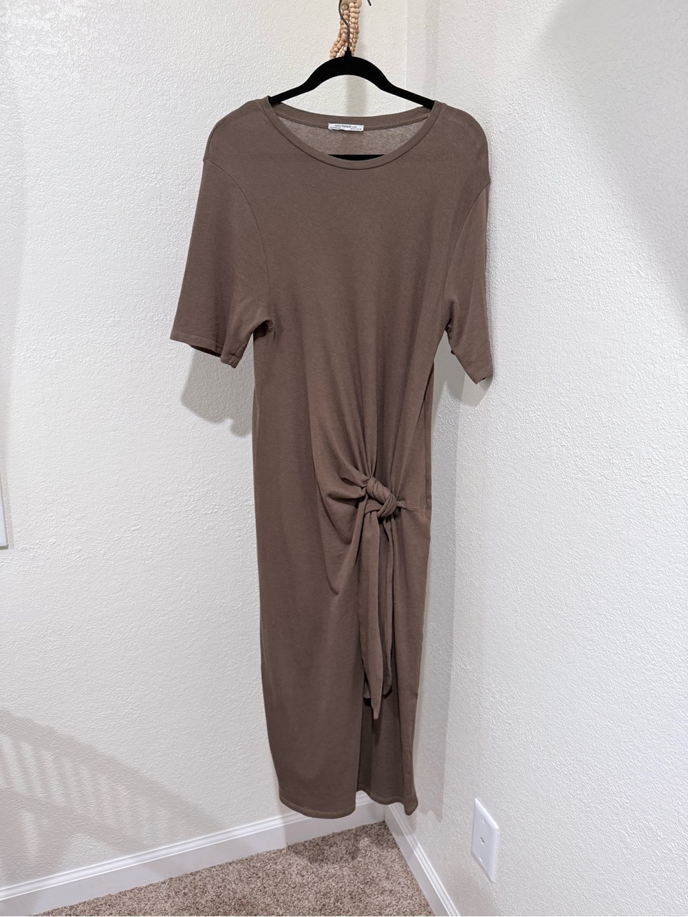 Zara Trafaluc Side Tie Knot T Shirt Dress